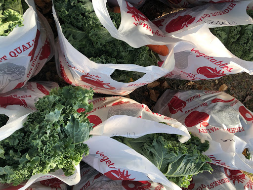Bags of leafy food